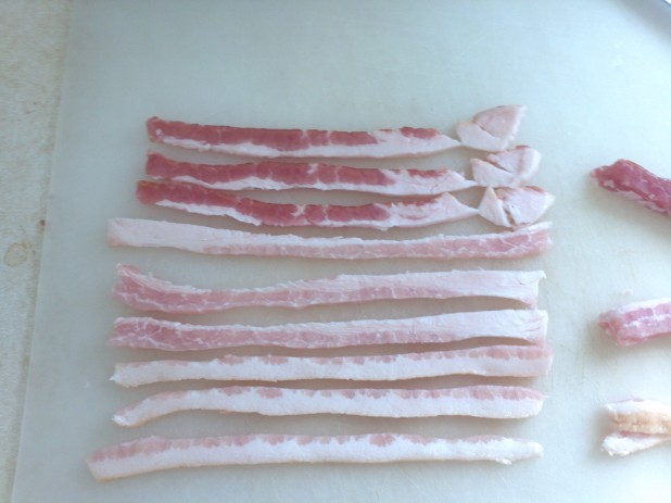 Start of Bacon Weave