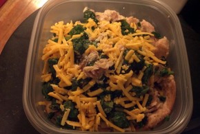 Chicken Thighs, Spinach and Cheese