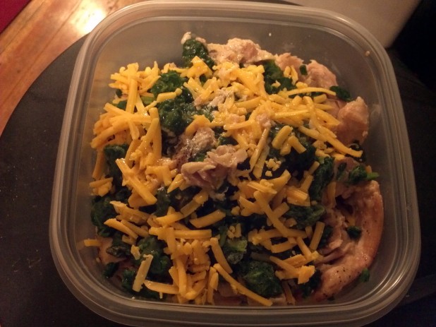 Chicken Thighs, Spinach and Cheese