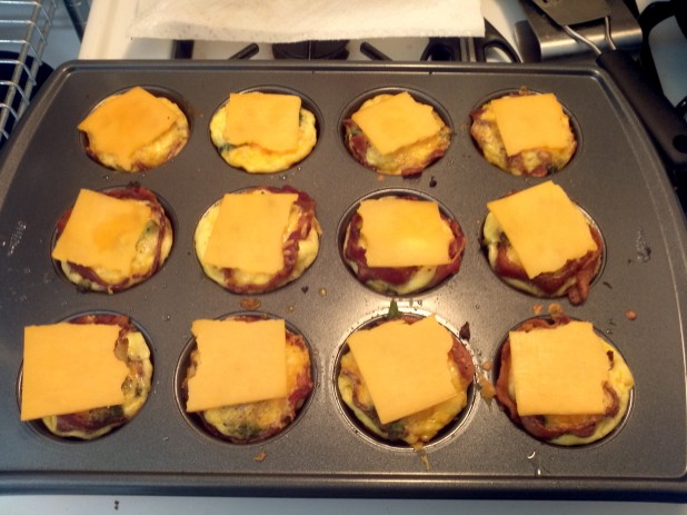 Sliced Cheese on Muffin
