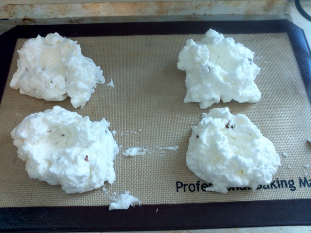 Mounds of whipped Egg Whites