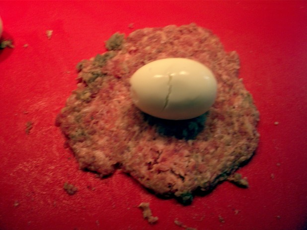 Egg on Sausage Round