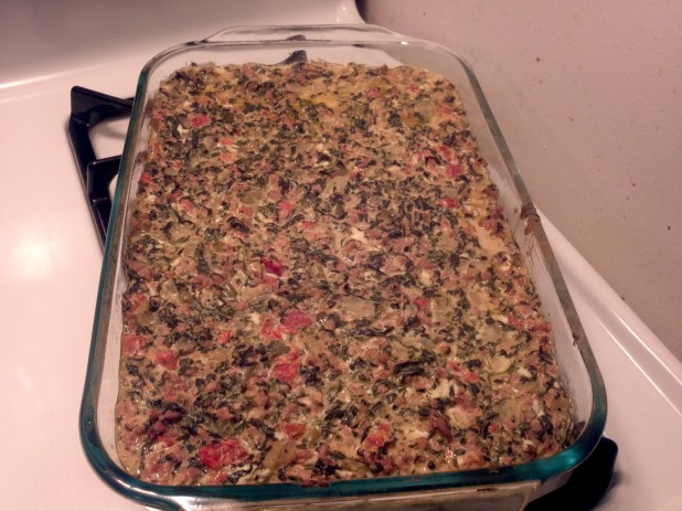 Finished Mexican Spinach Casserole