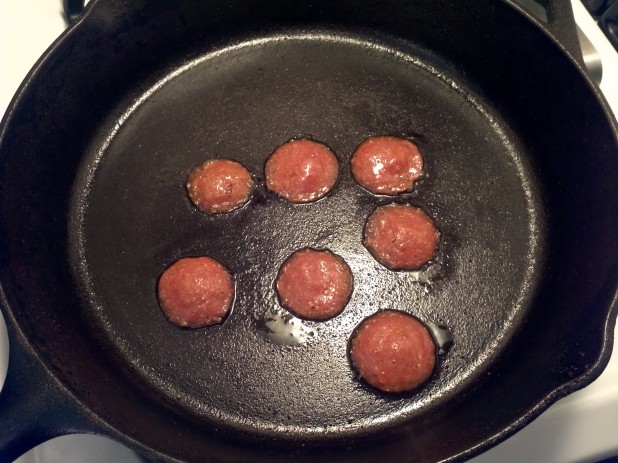 Pepperoni in skillet