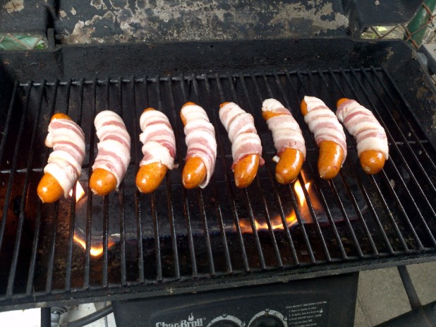 Brats on the grill