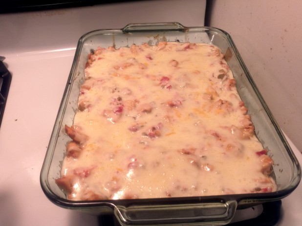 Finished Cheesy Chicken Casserole