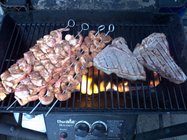 Shrimp on the grill