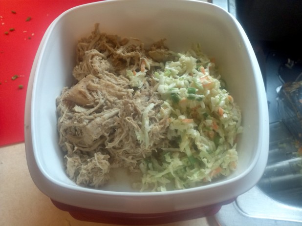 Cole Slaw and Jerk Chicken