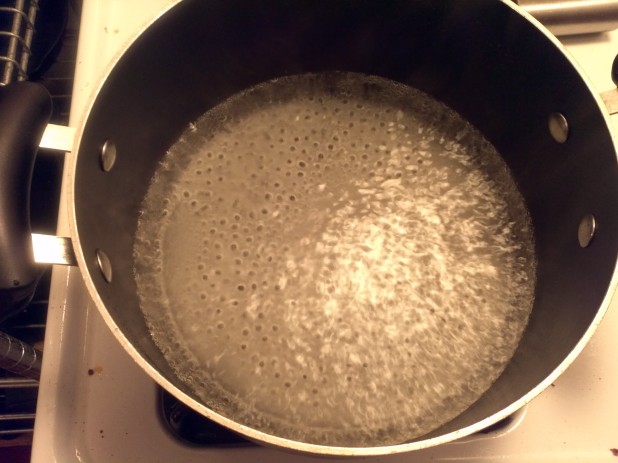 Boiling water for brine