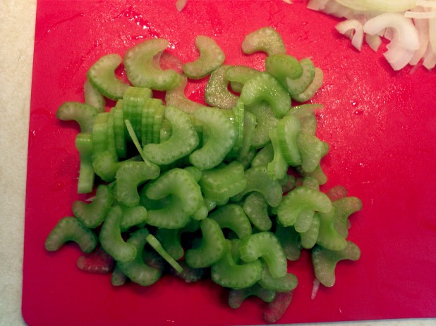 Thinly chopped celery