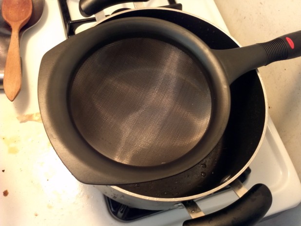 Pan with strainer