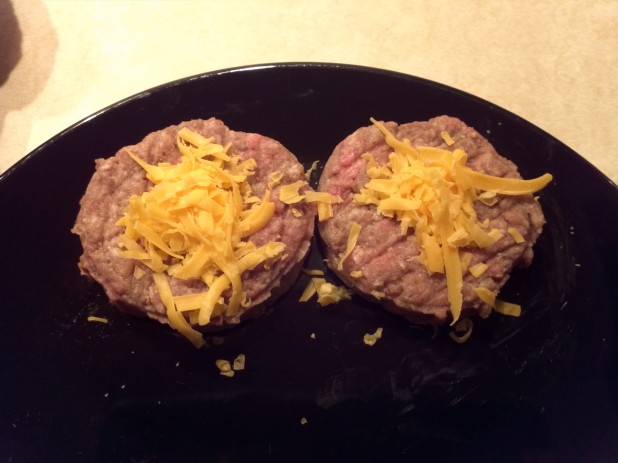 Cheese on burgers