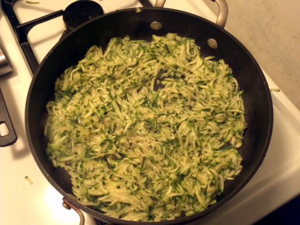 Zucchini in a pan