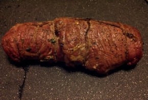 Finished Seared and Stuffed Flank Steak