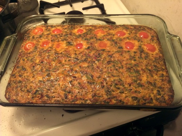 Finished Chorizo Breakfast Casserole