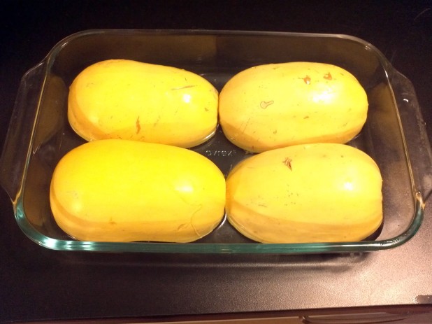 Spaghetti Squash ready for cooking