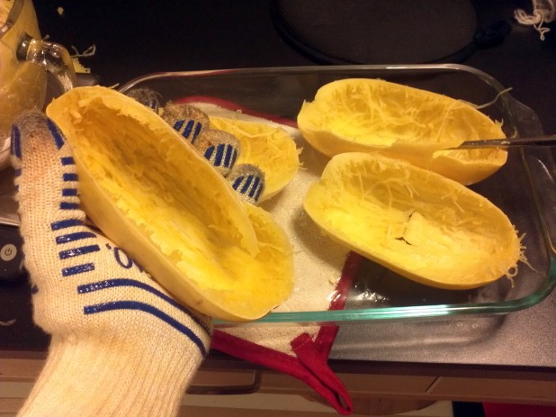 Shredding Spaghetti Squash