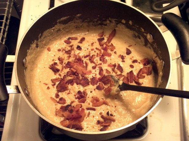 Adding the bacon
