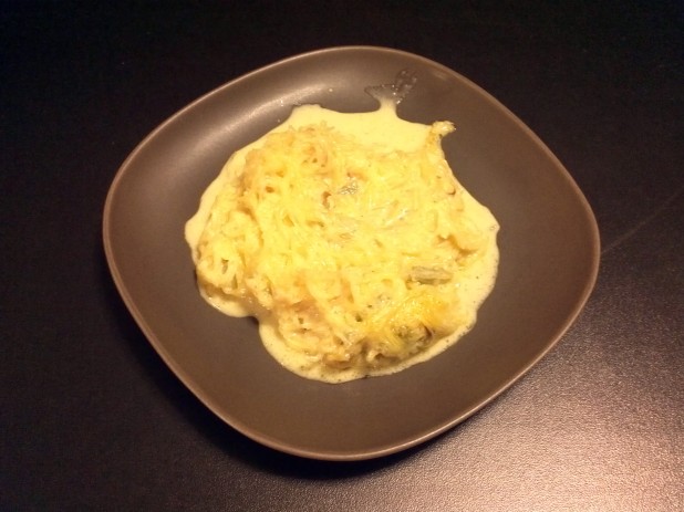 Finished Spaghetti Squash Mac & Cheese