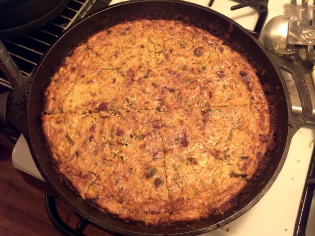 Sliced Cast Iron Skillet Frittata