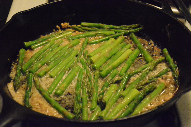 Frying Asparagus
