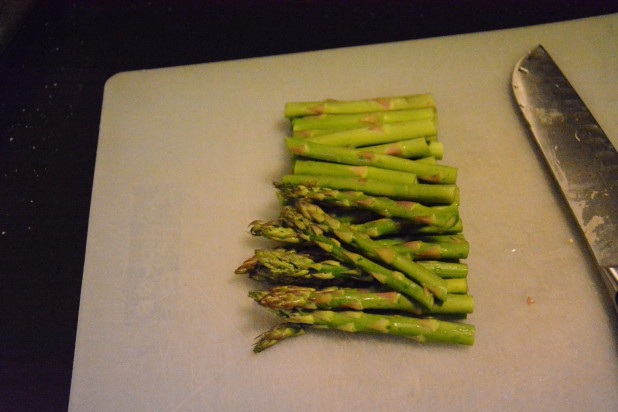 chopped asparagus