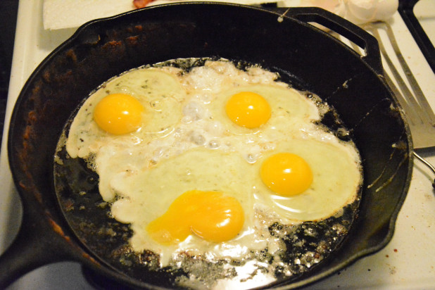 Eggs in the skillet