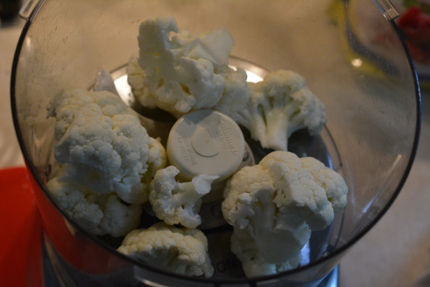 Cauliflower in food processor
