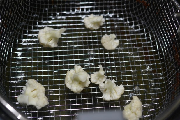 Cauliflower ready for frying