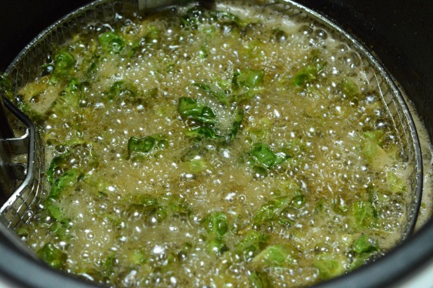 Frying Brussels Sprouts