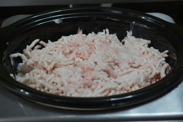 Leaf Lard in Crockpot