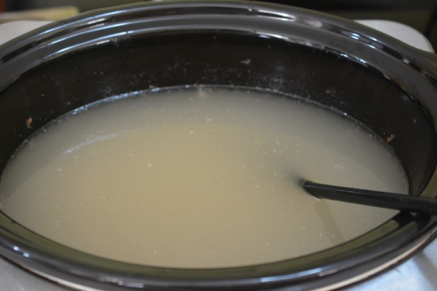 Rendered Leaf Lard in Crockpot