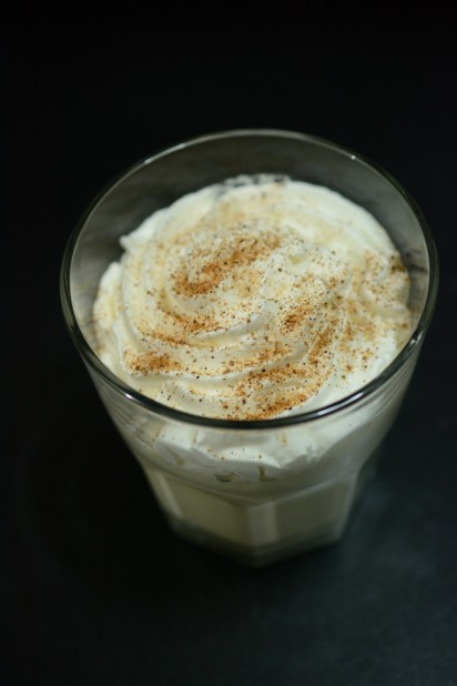 Whipped Cream on top of Egg Nog