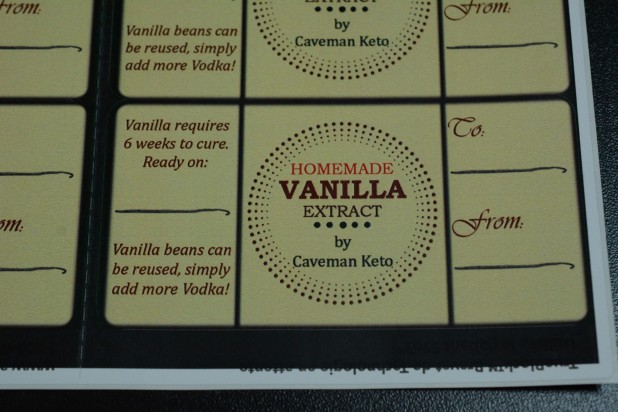 Close View of Vanilla Label