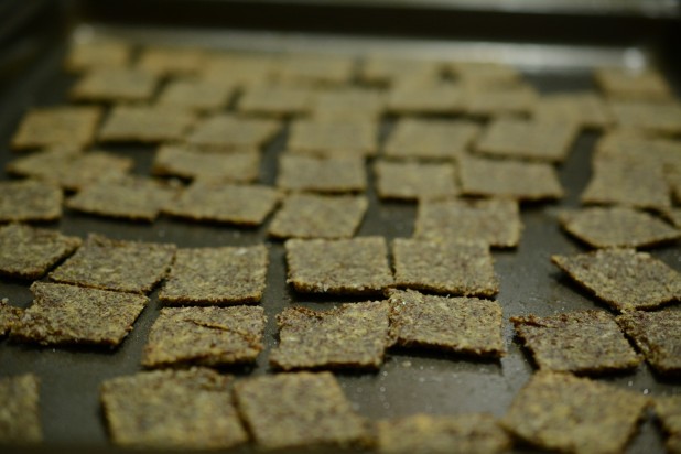 Finished Flax Crackers
