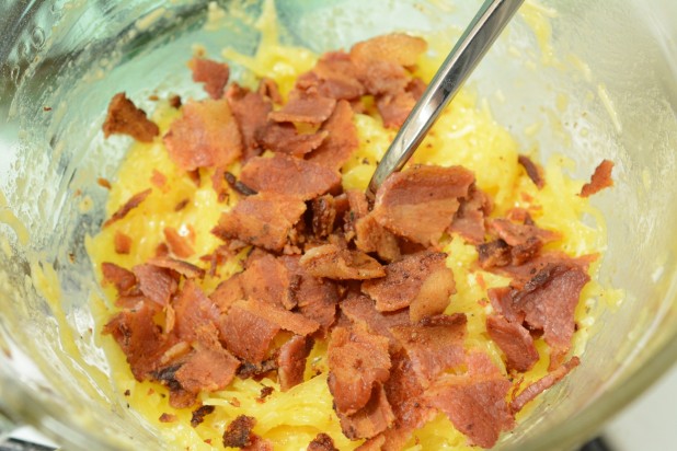 Added Bacon to Spaghetti Squash Mixture