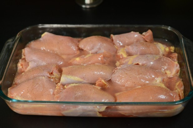 Chicken Thighs in Casserole Dish