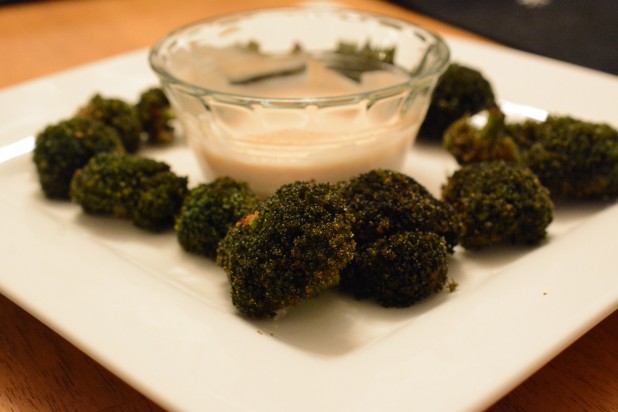 Fried Broccoli with Dipping Sauce