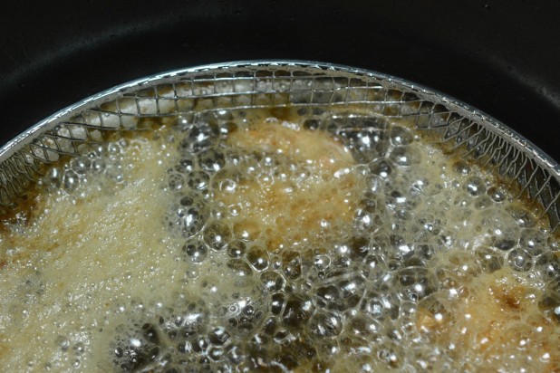 Frying Coconut Shrimp