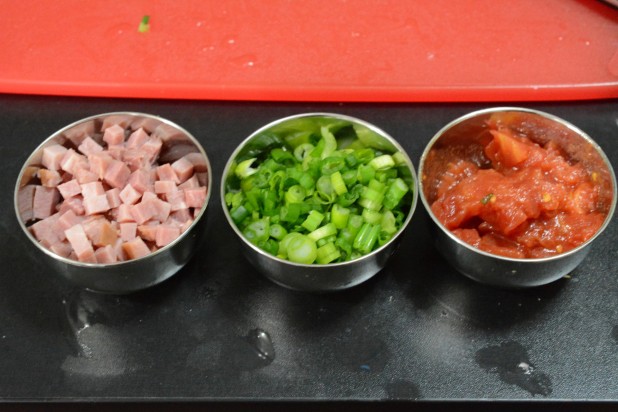 Ingredients Prepped for Omlettes