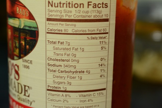 Rao's Homemade Nutrition Info