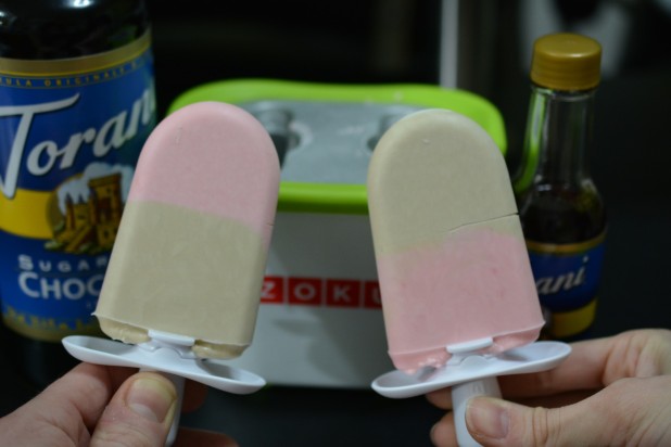 Rasberry and Chocolate Popsicles