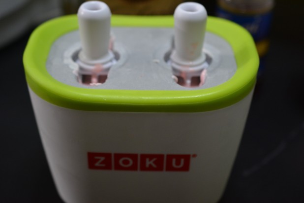 Smashed Raspberry Lemonade Poptail in Zoku