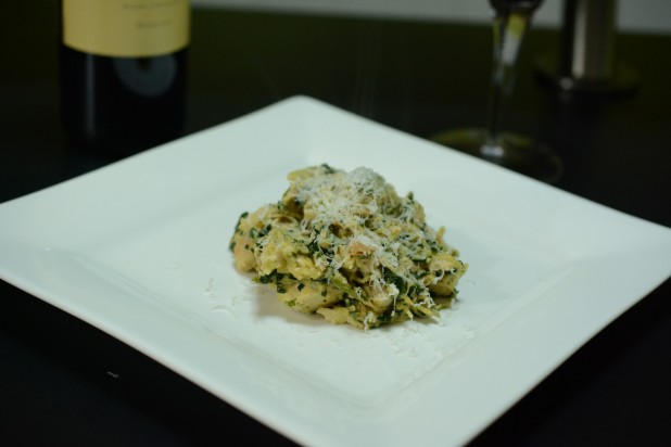 Chicken Alfredo with Spaghetti Squash