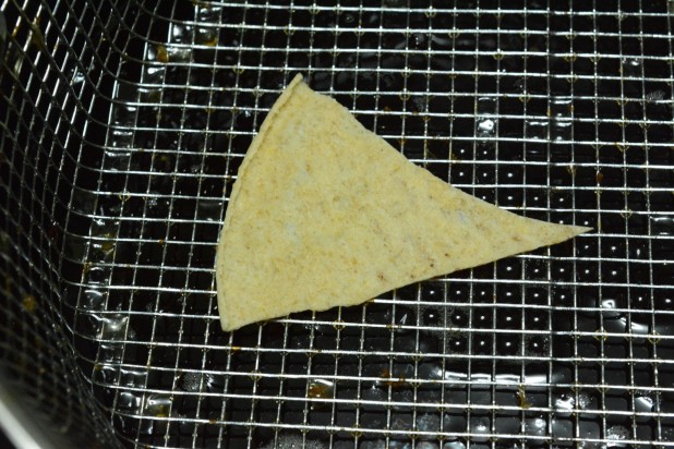 Pita Chip Ready for the Fryer
