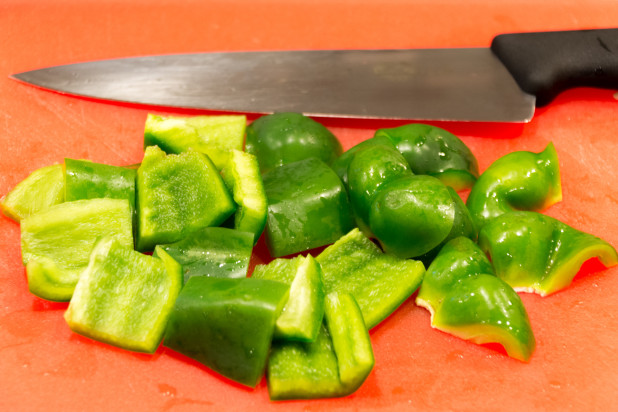 Cut Green Peppers