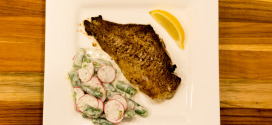 Radish and Asparagus Salad with Cod