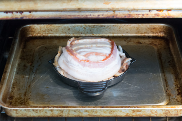 Bacon Bowl in the Oven