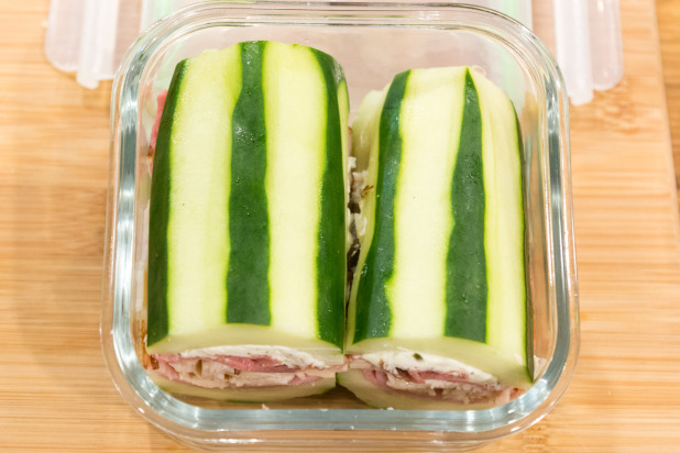 Cucumber Sandwich in Lunch Container