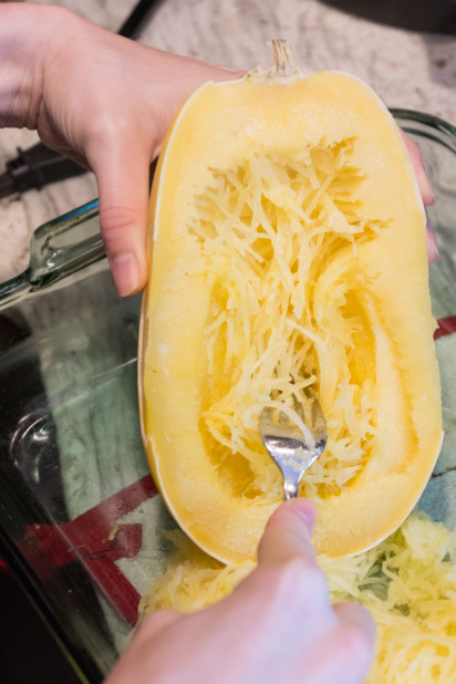 Forking Spaghetti Squash